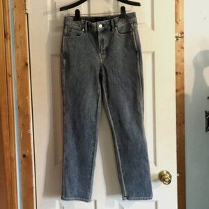 White House Black Market Blue Denim Jeans Sz 4 American Medium Wash Straight Leg
